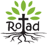 Bild på Rotad.se logga som liknar ett träd med rötter och ett kors